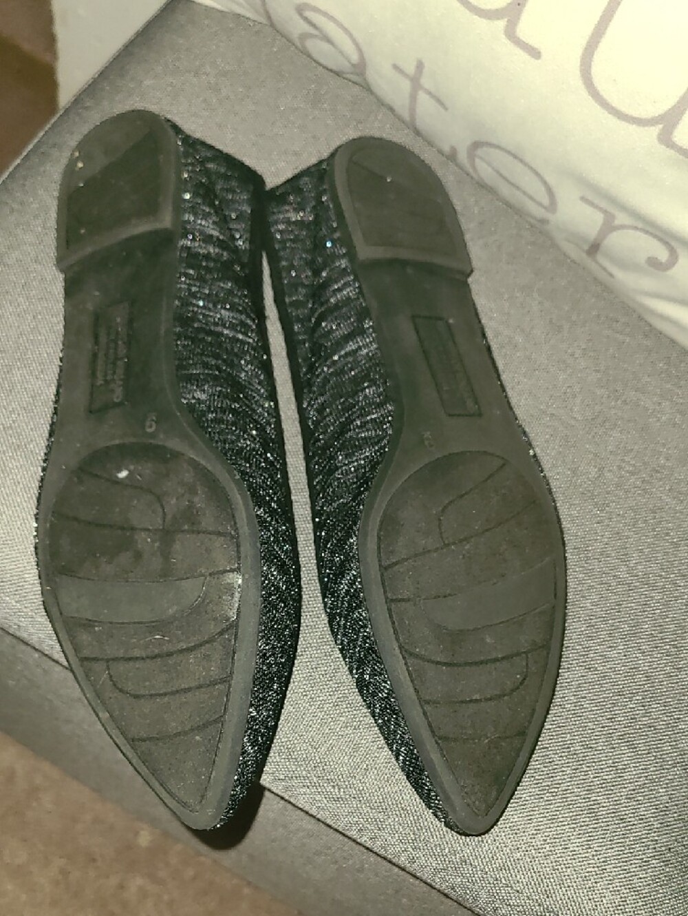 Christian Siriano Pointed Knit Flats - Black Heathered - Picture 4 of 5
